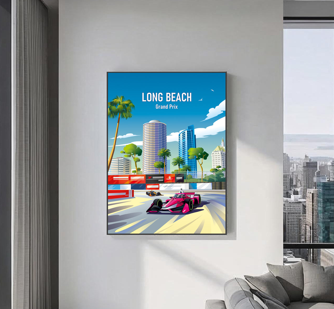 Long Beach Grand Prix poster – IndyCar street circuit wall art second angle