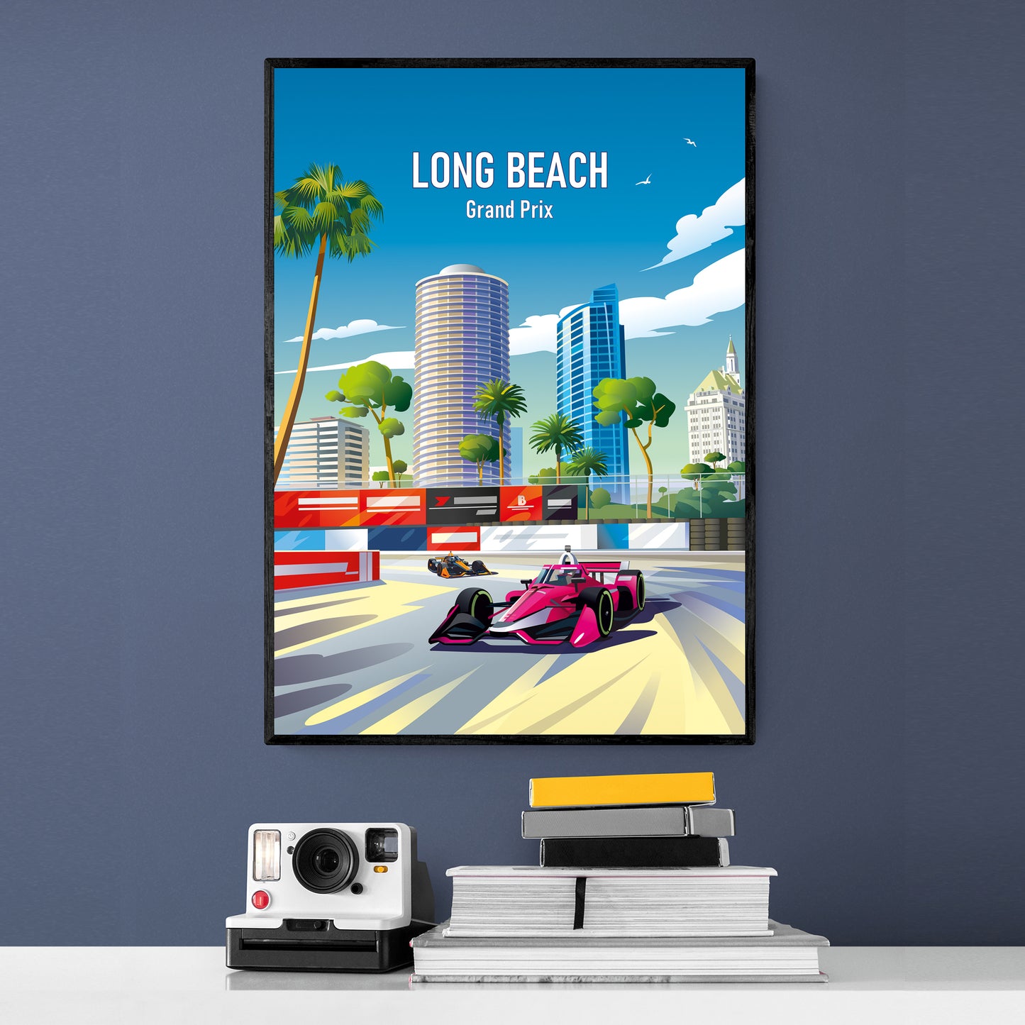 Long Beach Grand Prix print poster – IndyCar racing wall art variant
