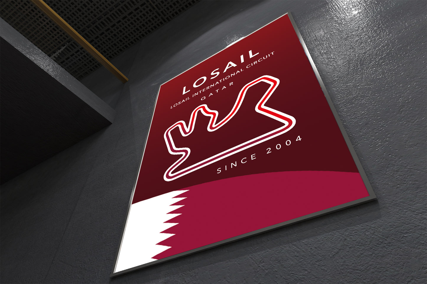 Losail circuit track map poster print – MotoGP wall art