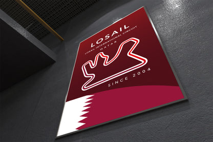 Losail circuit track map poster print – MotoGP wall art