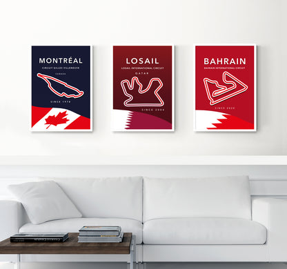 Losail circuit track map poster print – MotoGP wall art