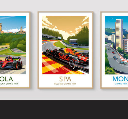 Max Verstappen Spa Red Bull F1 poster – wall art print third angle