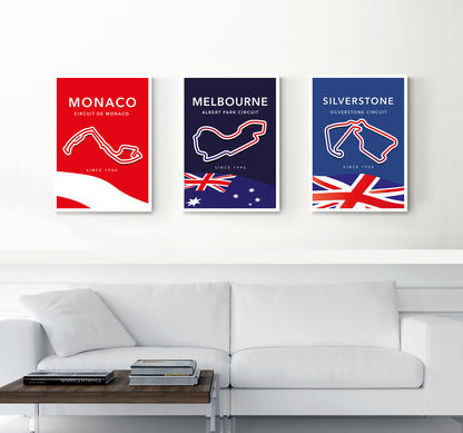 Melbourne Circuit F1 Poster / Albert Park / F1 Racing Track