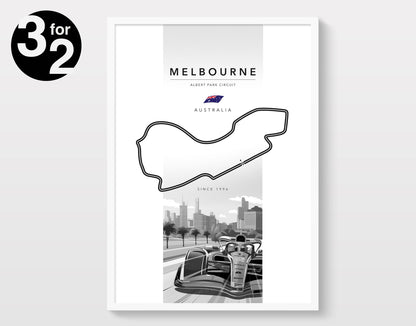 Circuit F1 Poster / Melbourne Albert Park / Australian Grand Prix Print