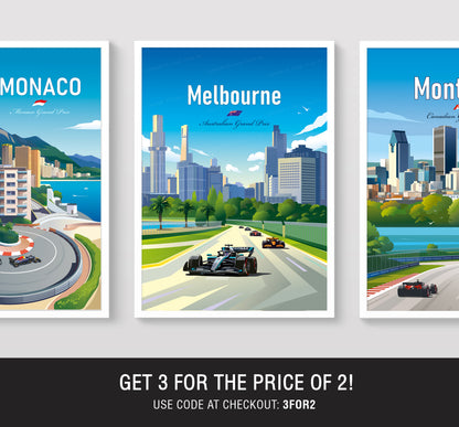 George Russell Melbourne Formula 1 print – Mercedes motorsport wall art poster
