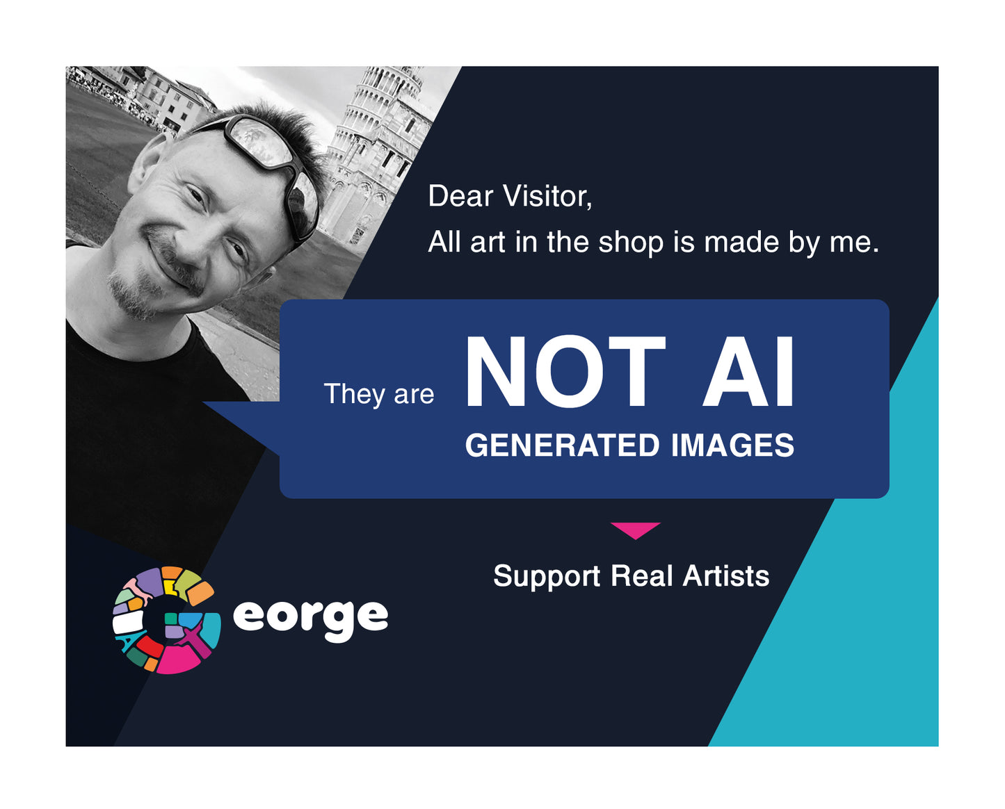 All George Travel Art artwork is hand-made and NOT AI generated
