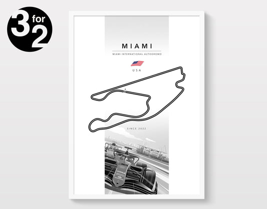 Miami F1 Circuit Poster / Miami International Autodromo