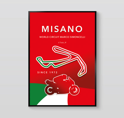 Misano MotoGP poster print – Italy circuit wall art