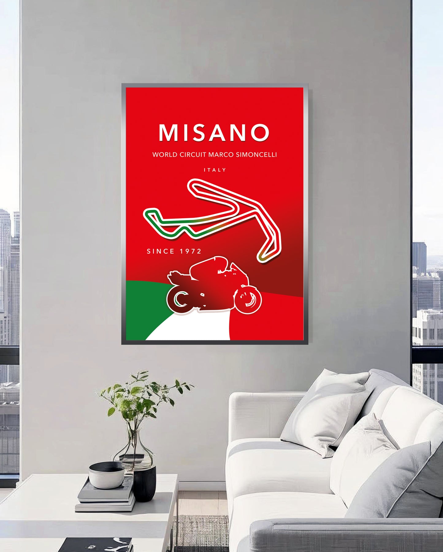 Misano MotoGP print – Italy circuit wall art second angle