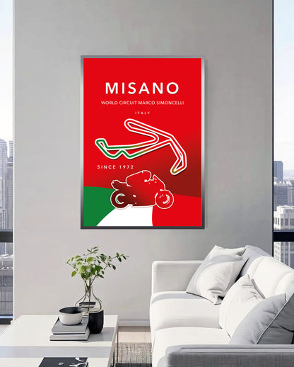 Misano MotoGP print – Italy circuit wall art second angle