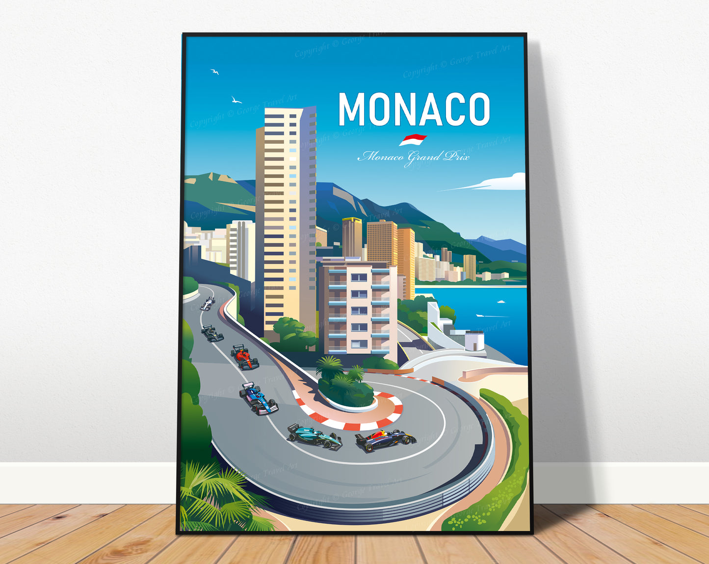 Monaco Formula 1 print – Circuit de Monaco motorsport wall art