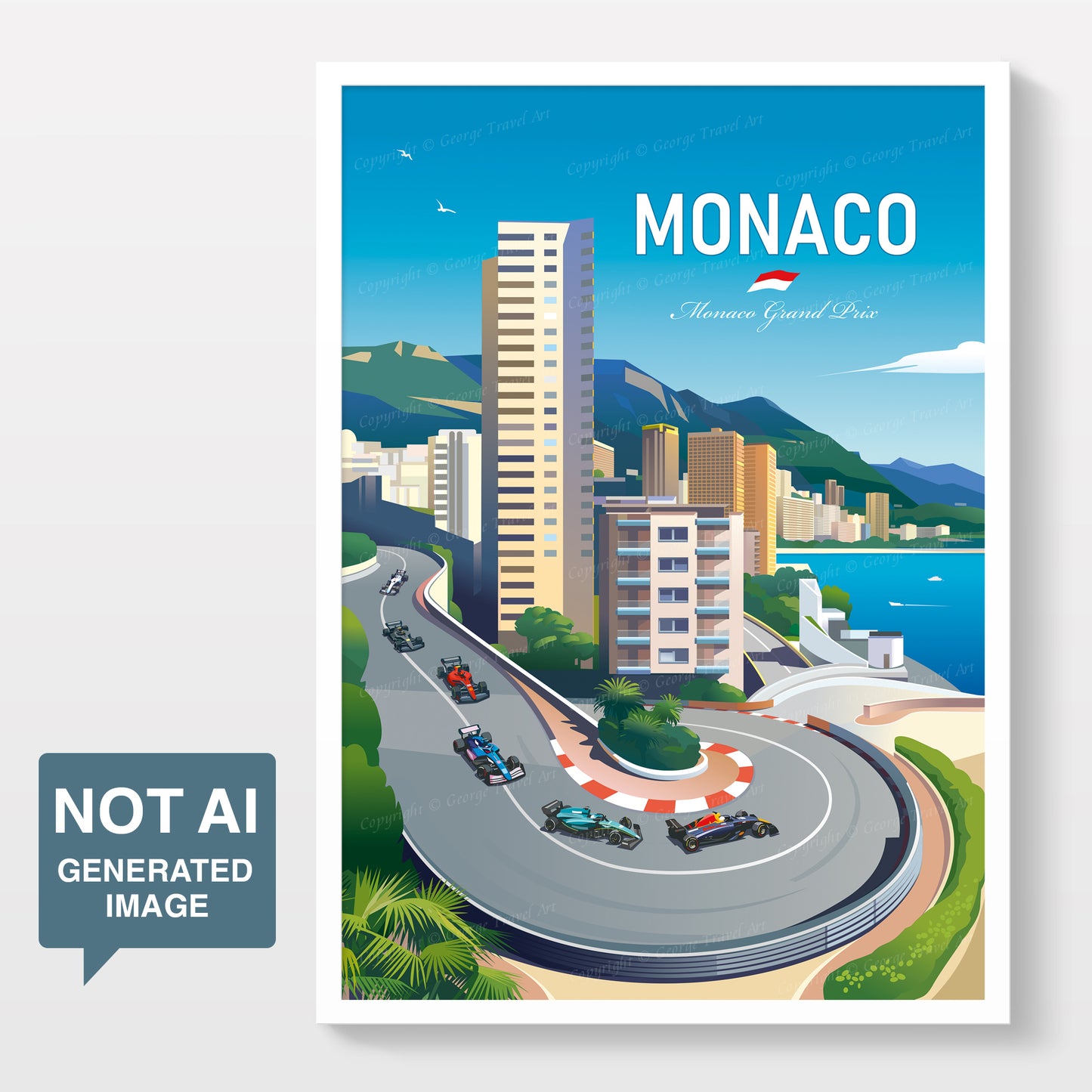 Monaco F1 GP poster – Formula 1 circuit wall art