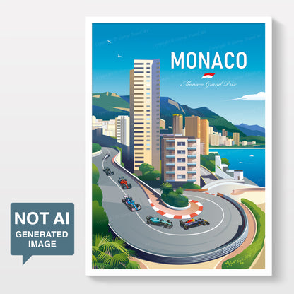 Monaco F1 GP poster – Formula 1 circuit wall art