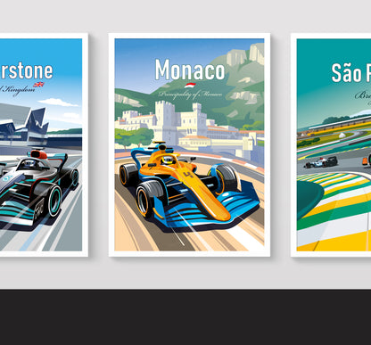 Monaco F1 poster – McLaren wall art second angle