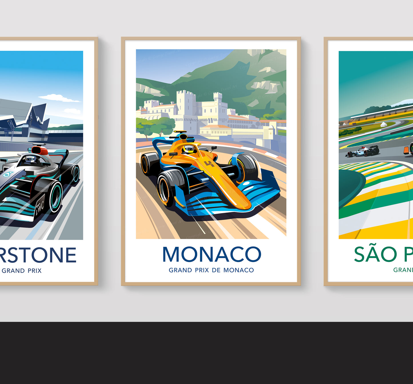 Monaco F1 poster – McLaren Lando Norris wall art second angle