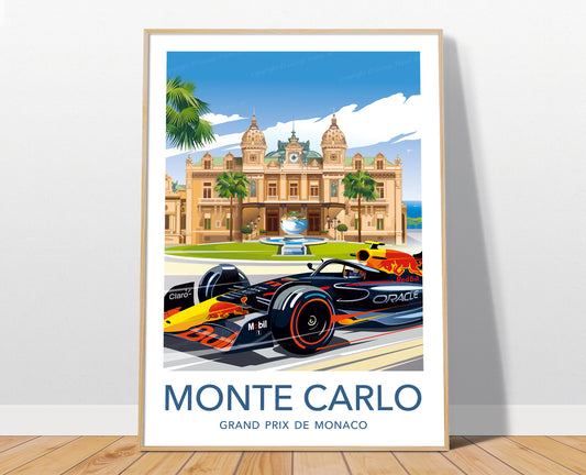 Monte Carlo F1 poster print – Red Bull Monaco GP wall art
