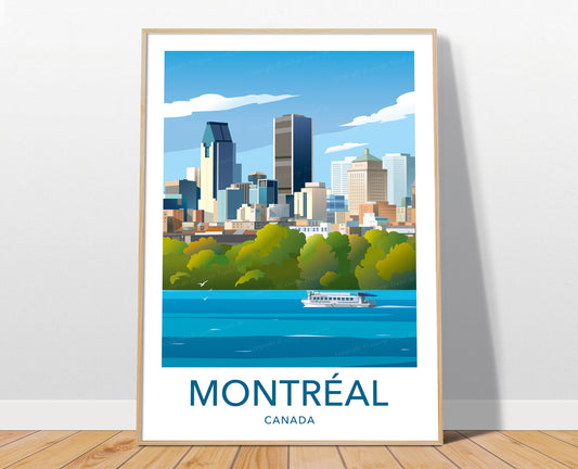 Montréal travel poster print – Canada wall art