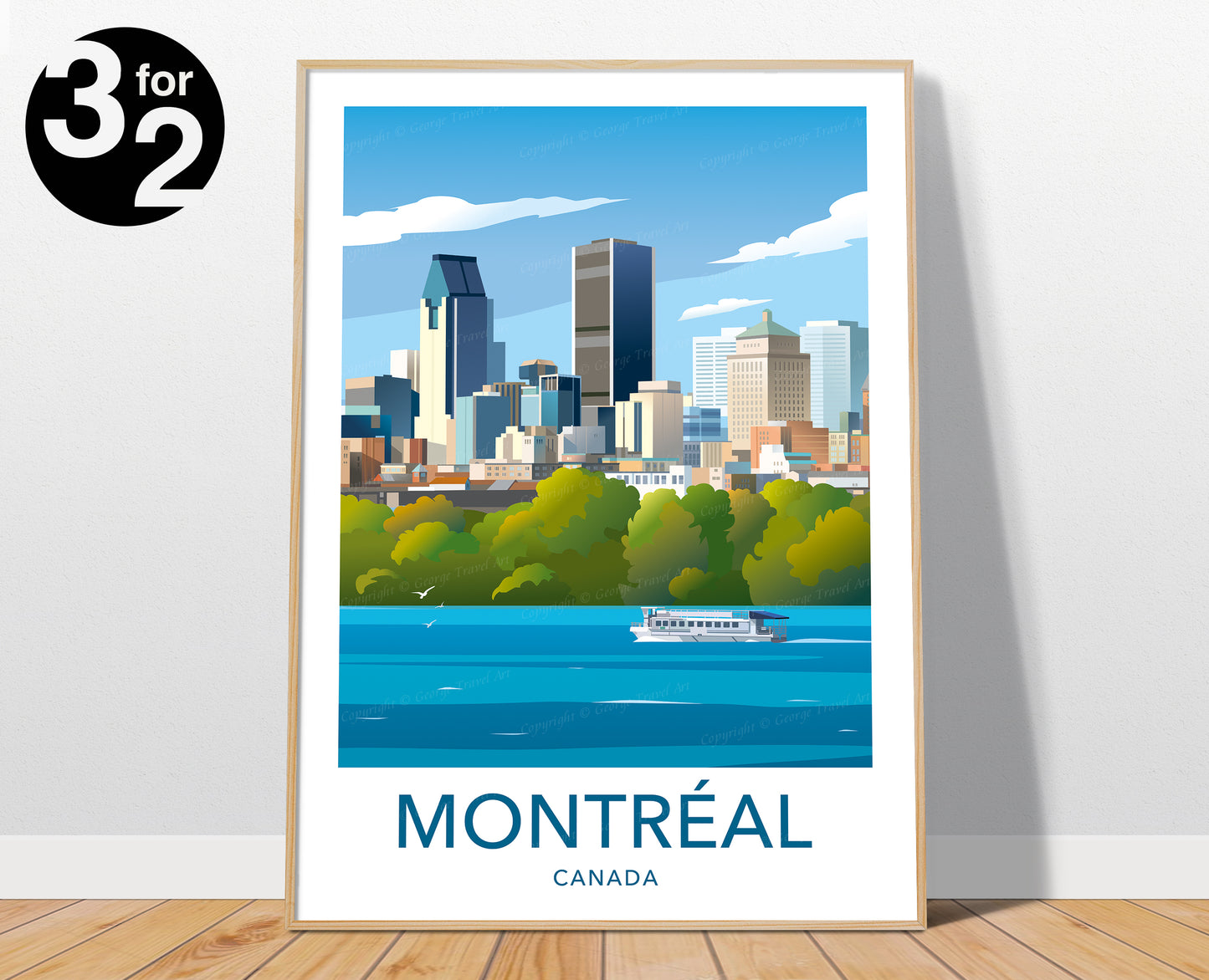 Montréal Travel Poster / Canada Travel Print