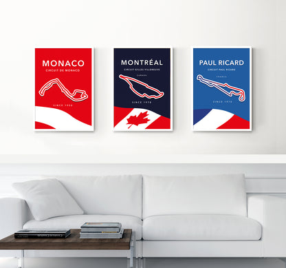 Montréal circuit track map poster print – Canadian Grand Prix wall art