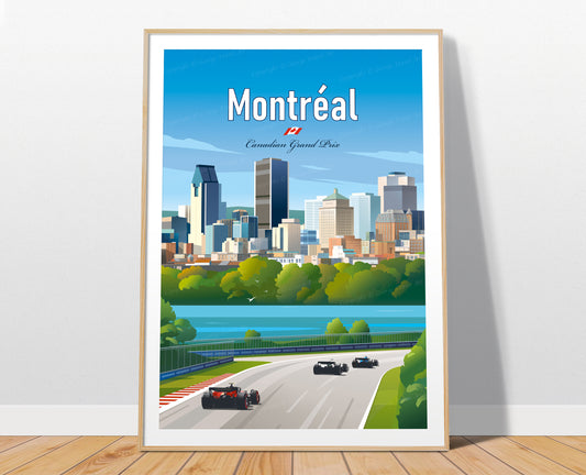 Montréal F1 GP poster print – Canadian Grand Prix wall art