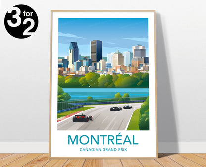 Montréal Formula 1 GP Poster / F1 Wall Art / Canadian Grand Prix / F1 Gift