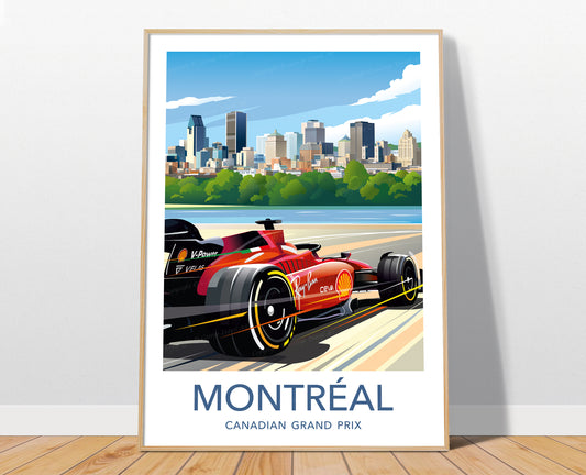 Montréal F1 poster print – Ferrari Canadian Grand Prix wall art