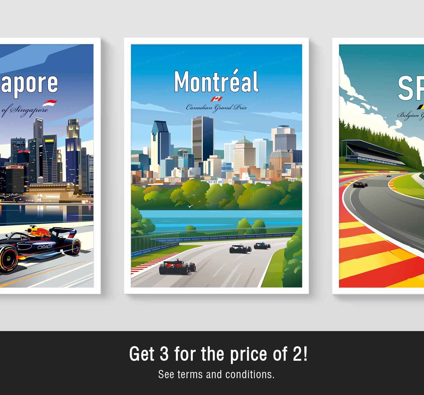 Montréal F1 GP Print / Formula1 Poster / F1 Wall Art / Canadian Grand Prix / F1 Gift