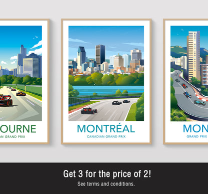 Montréal Formula 1 GP Poster / F1 Wall Art / Canadian Grand Prix / F1 Gift