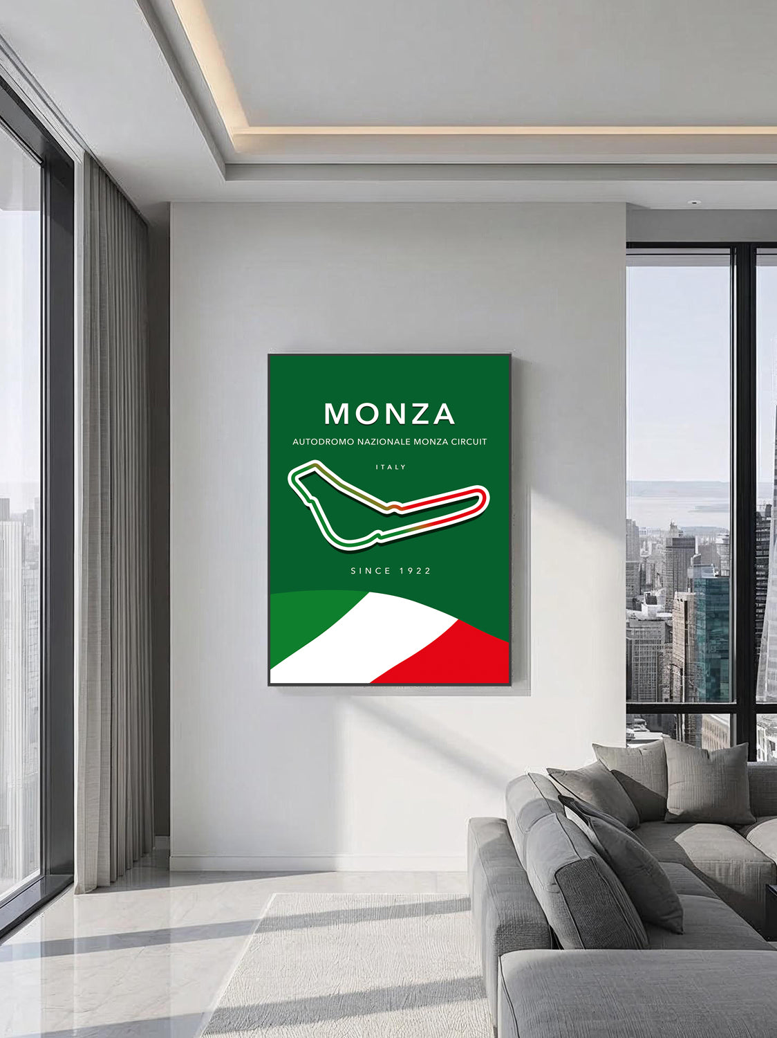 Autodromo Monza Track Poster – Italy F1 Circuit Wall Art