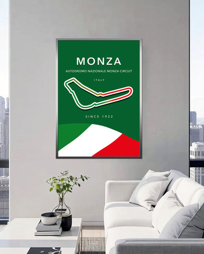 Autodromo Monza Track Poster – Italy F1 Circuit Wall Art