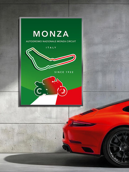 Monza MotoGP poster print – Italy wall art vertical format
