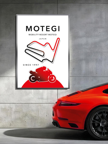 Motegi MotoGP poster print – Japan wall art vertical format