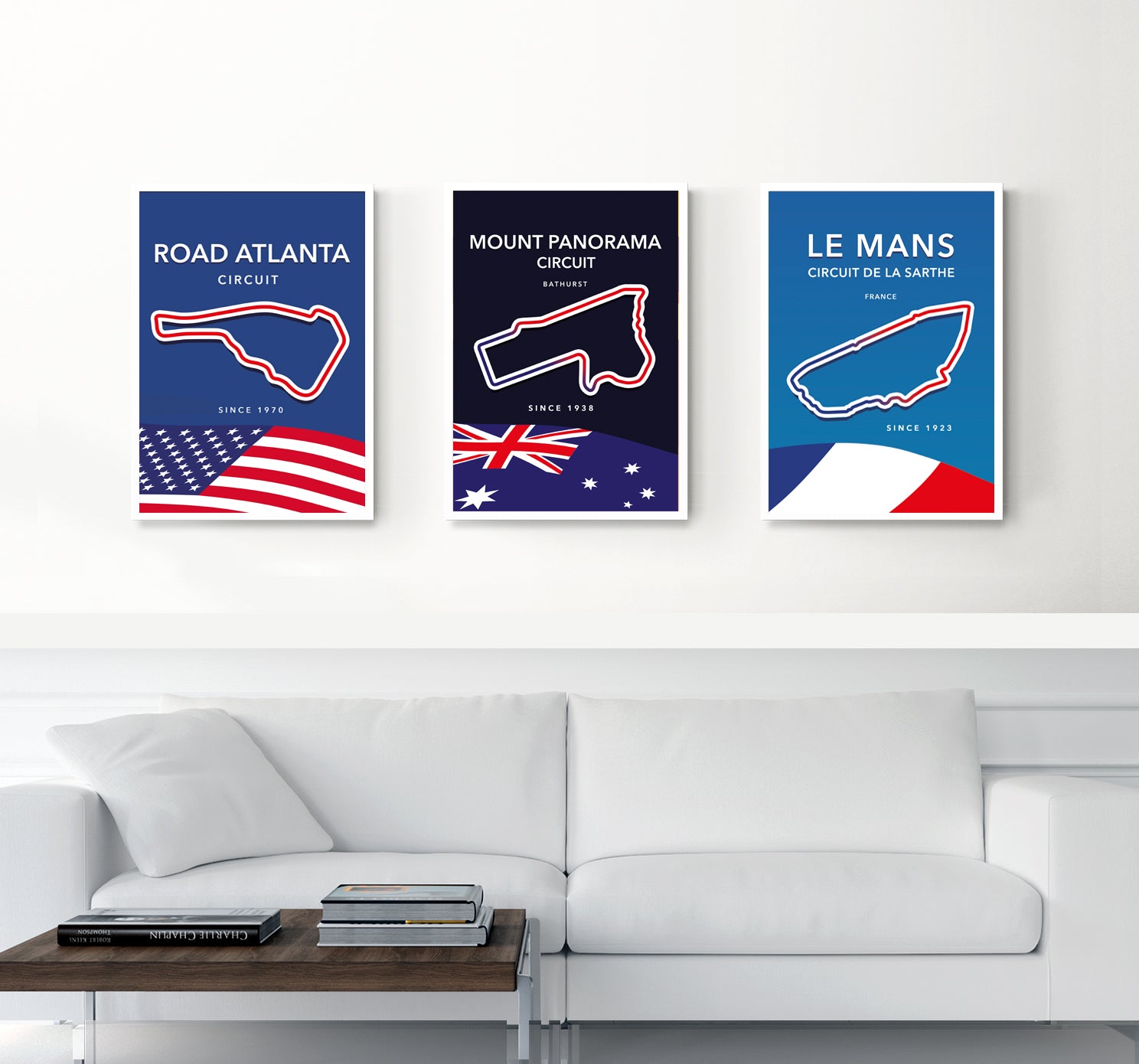 Mount Panorama circuit track map poster print – Bathurst touring car wall art