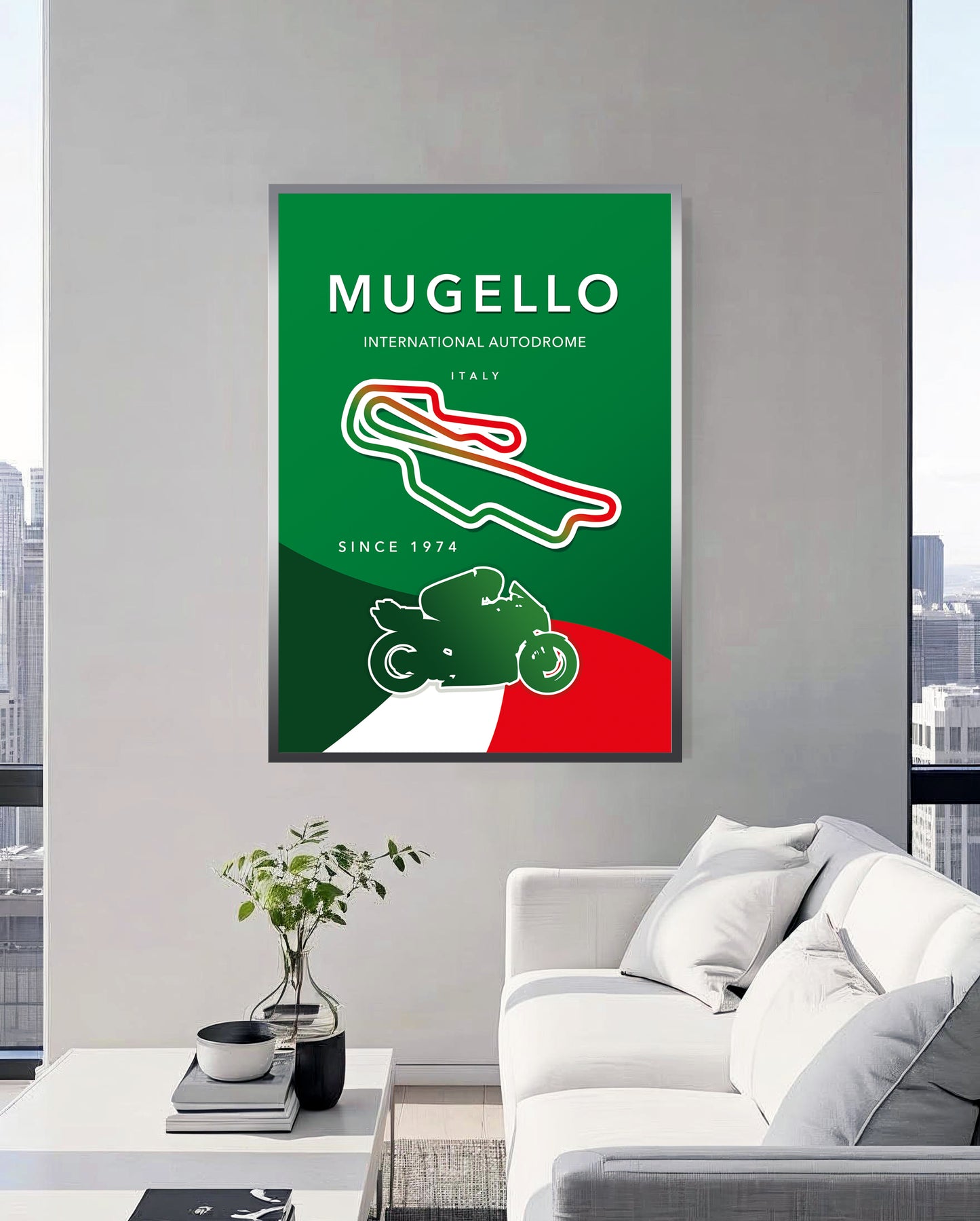 Mugello MotoGP poster print – Italy wall art vertical format