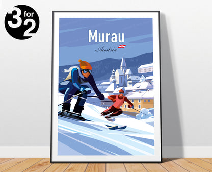 Murau Austria Travel Poster / Murau Travel Print