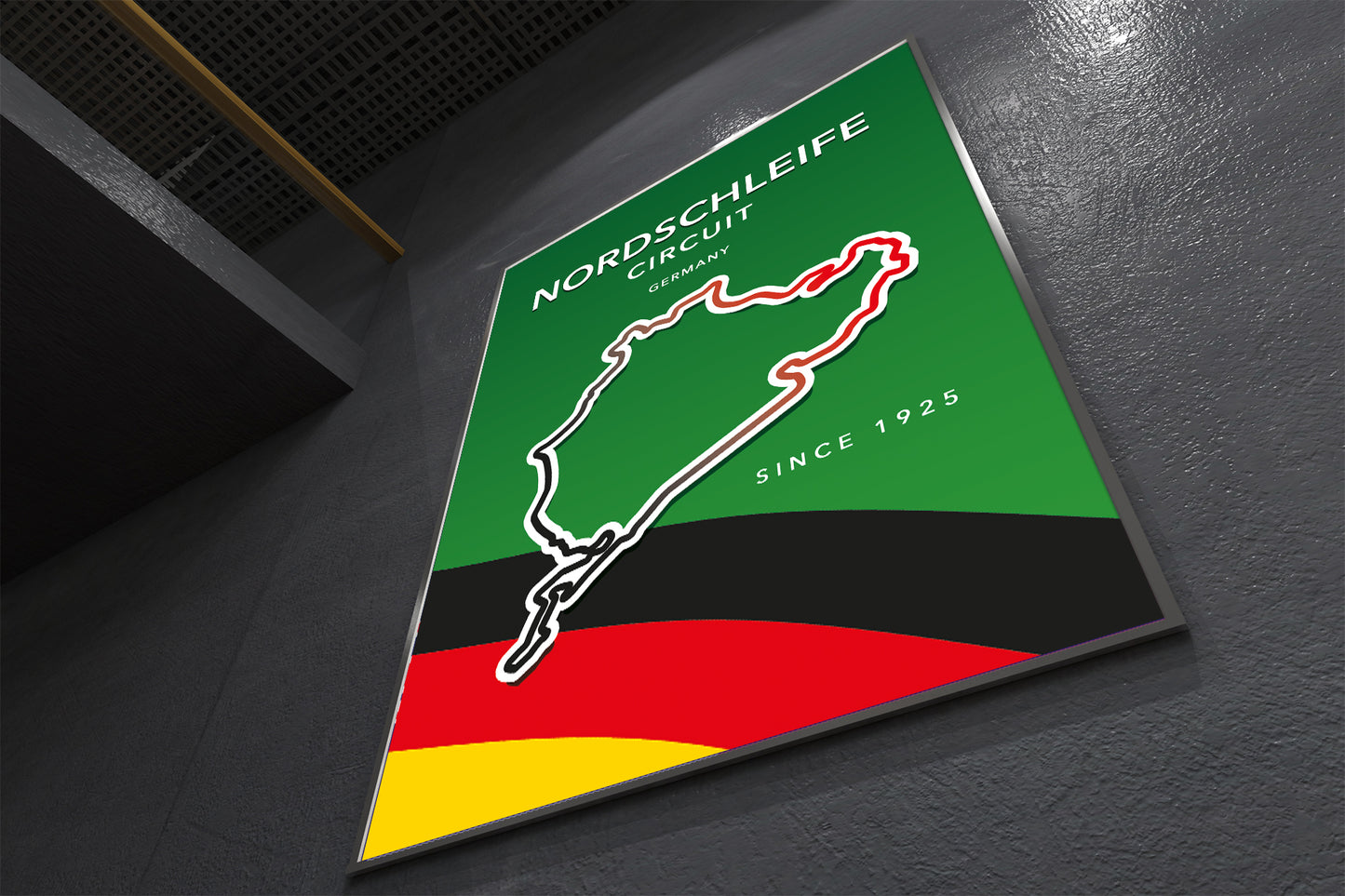 Nordschleife circuit track map poster print – endurance racing wall art