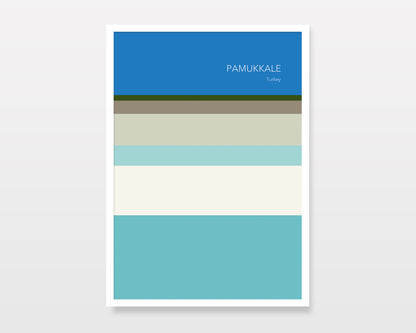 PAMUKKALE - Abstract Minimalist Travel Print Poster