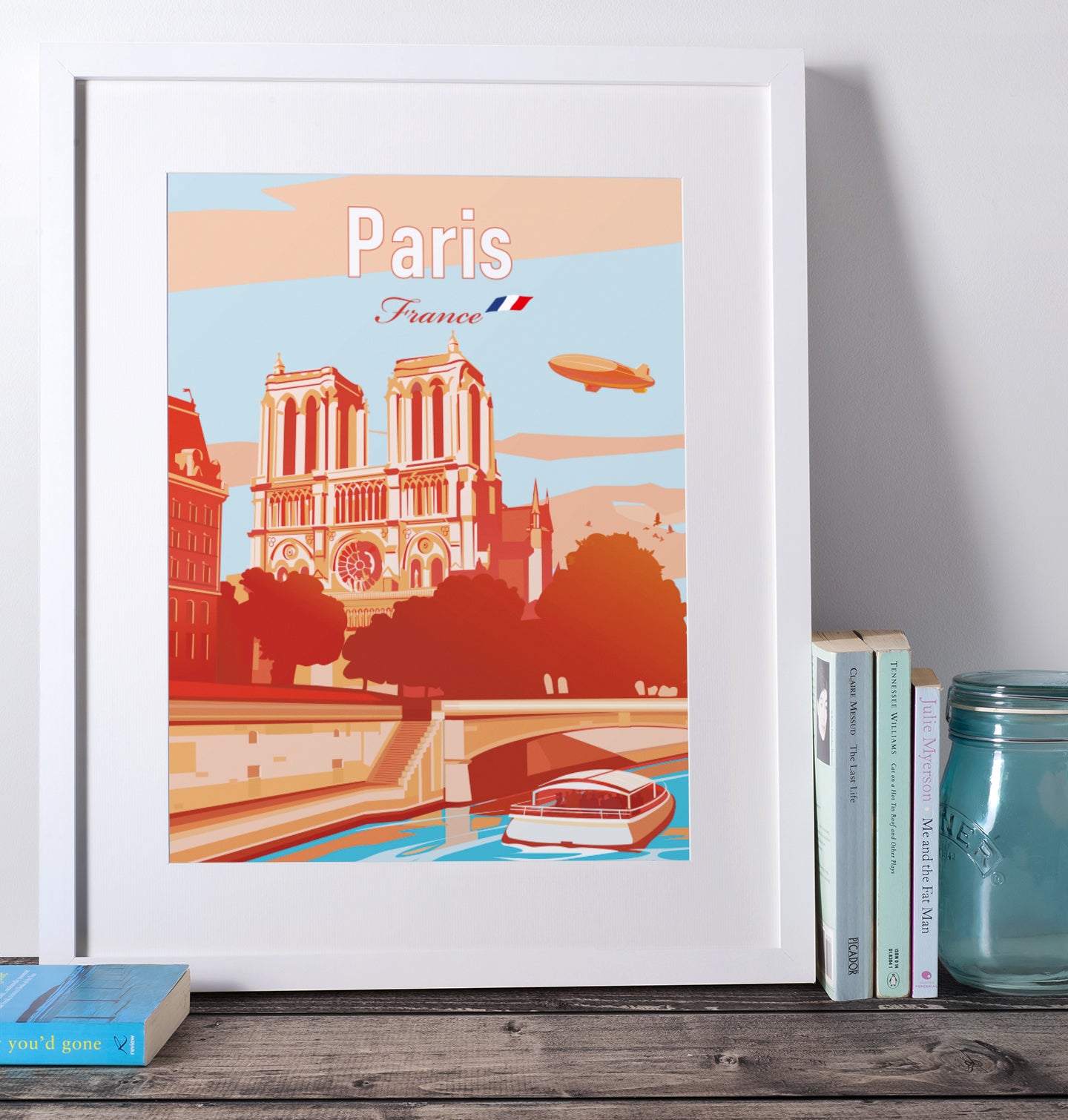 Paris Notre Dame Travel Poster / Notre Dame Travel Print