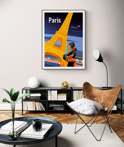 Paris Love Travel Poster