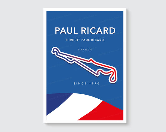 Paul Ricard F1 circuit track map poster print – French Grand Prix wall art