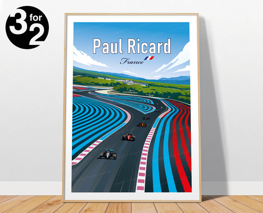 Paul Ricard F1 Poster / Formula-1 French Grand Prix Print