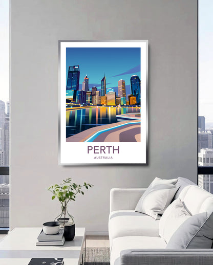 Perth travel print – Australia wall art vertical format