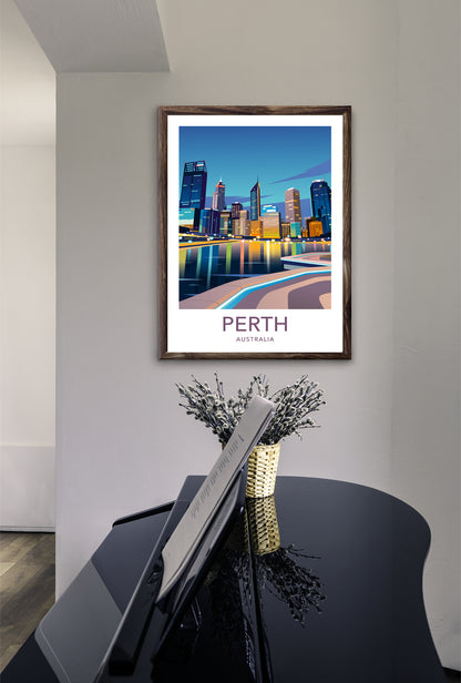 Perth travel poster – Australia wall art third angle