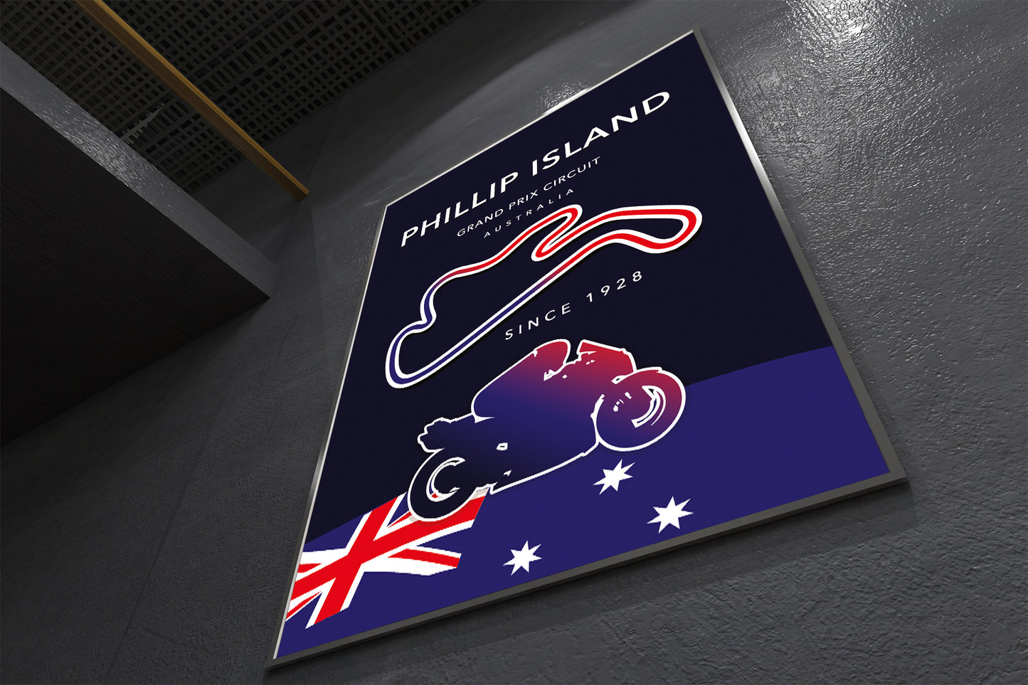 Phillip Island MotoGP poster print – Australia wall art vertical format