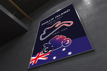 Phillip Island MotoGP poster print – Australia wall art vertical format