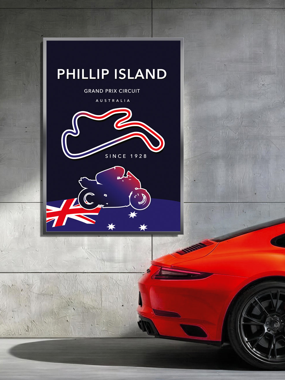 Phillip Island MotoGP poster – Australia circuit wall art third angle