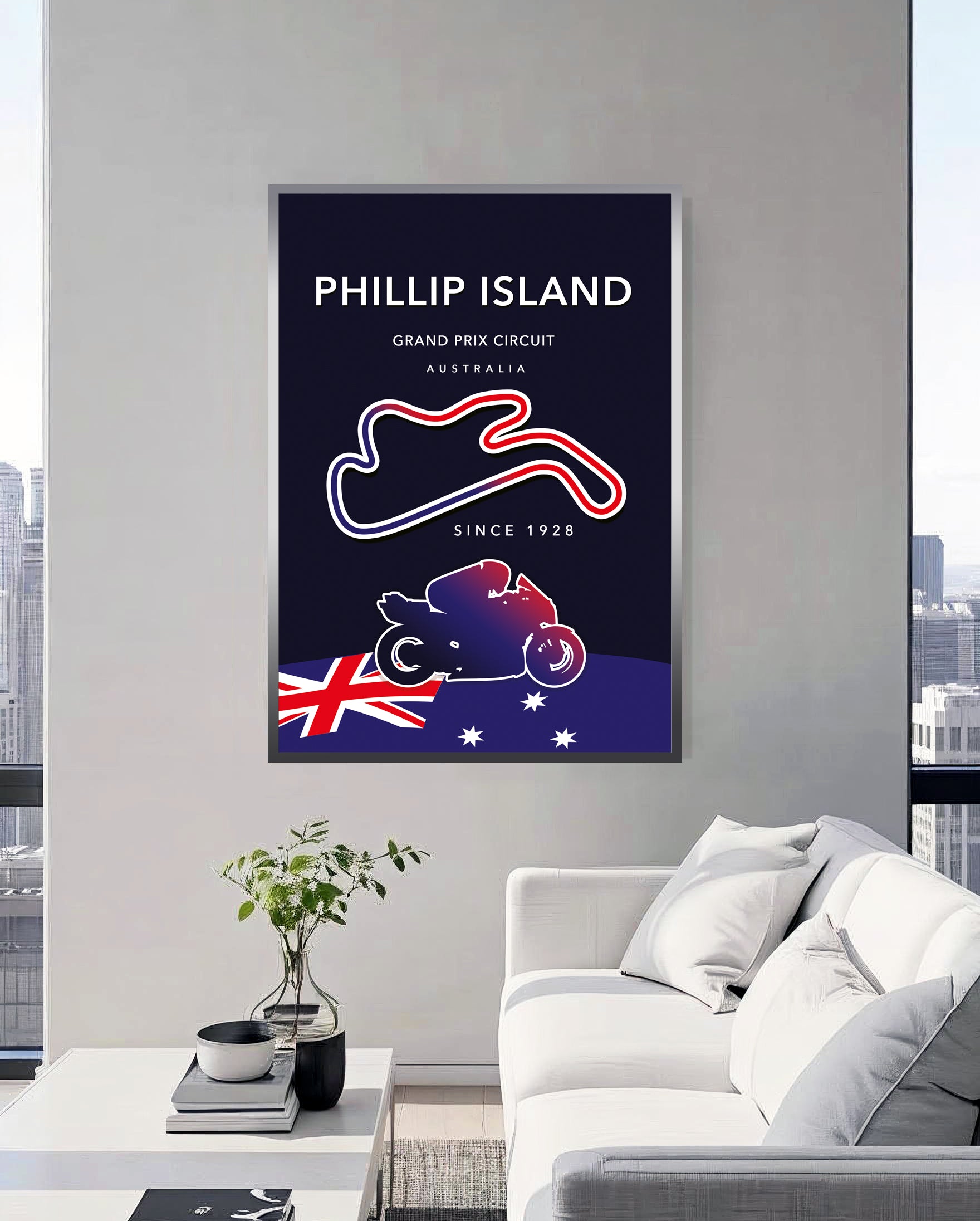 Phillip Island MotoGP poster print – Australia wall art final