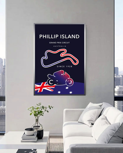 Phillip Island MotoGP poster print – Australia wall art final