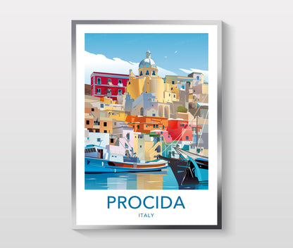 Procida travel print – Naples Italy wall art second angle