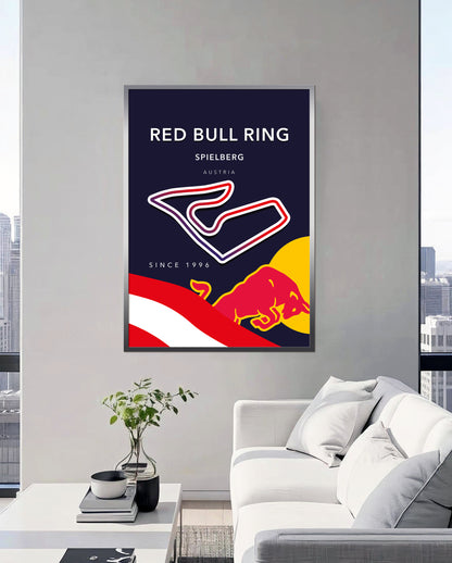 Red Bull Ring Track Poster – Spielberg F1 Circuit Wall Art